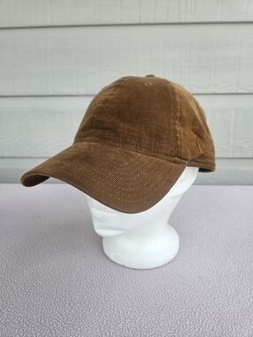 New Era 9Twenty Trucker Hat Cap Brown Gold Corduroy 100% Cotton Strapback OS